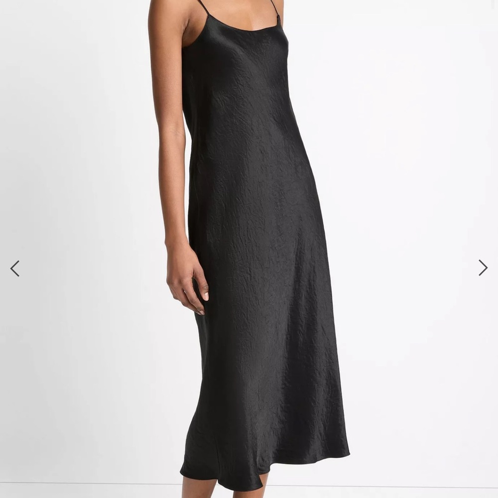 Vince Black Satin Slip Maxi Dress Size Small NWOT